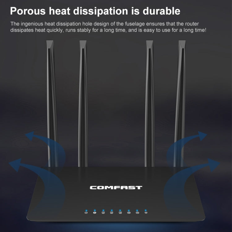 راوتر لاسلكي ثنائي النطاق COMFAST CF-WR619AC V2 بسرعة 1200 ميجابت في الثانية، CF-WR619AC V2