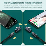 USB 3.1 Type-C Male to USB 3.1 Type-C Female Elbow Adapter, USB 3.1 Type-C Male to USB 3.1 Type-C Female
