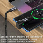 محول USB-C / Type-C 4.0 ذكر إلى أنثى بسرعة 40Gbps، Type-C 4.0 ذكر إلى أنثى مزدوج الزاوية