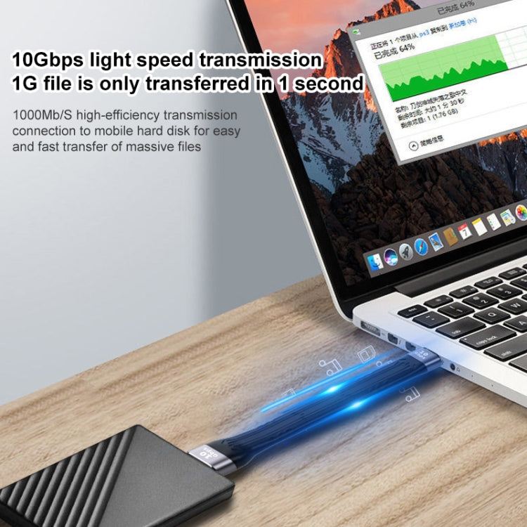 10Gbps USB Male to USB Female Soft Flat Sync Data Fast Charging Cable, USB Male to USB Female