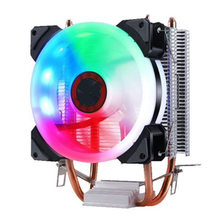 مروحة تبريد CPU W-X3 بمواسير نحاسية مزدوجة 3 دبابيس بطول 9 سم مع إضاءة LED صامتة