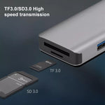 محول NK-3049HD 6 في 1 USB ذكر إلى فتحة بطاقة MS / TF + USB 3.0 + 3 منافذ USB 2.0 أنثى، NK-3049HD