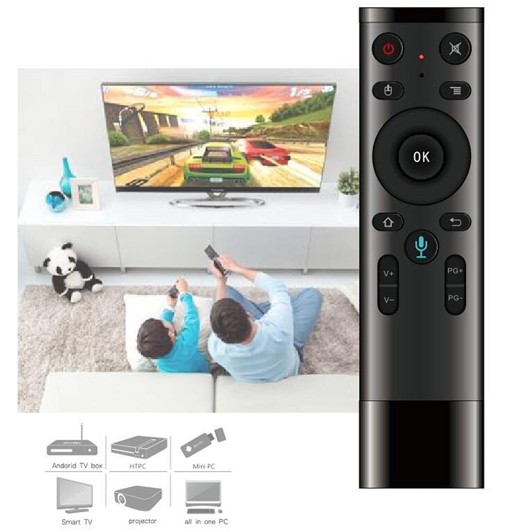 Q5 Gyroscope + Voice Foreign Version USB 2.4G Wireless Voice Flying Mouse Remote Control, Support Set-Top Box / Computer, Gyroscope + Voice