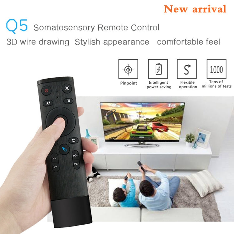Q5 Voice Foreign Version USB 2.4G Wireless Voice Flying Mouse Remote Control, Support Set-Top Box / Computer, Voice
