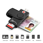 قارئ بطاقات ذكي Rocketek SCR10 USB2.0 لبطاقات Smart Card / SD / TF / M2 / MS / SIM، SCR10
