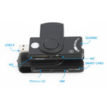 قارئ بطاقات ذكي Rocketek SCR10 USB2.0 لبطاقات Smart Card / SD / TF / M2 / MS / SIM، SCR10