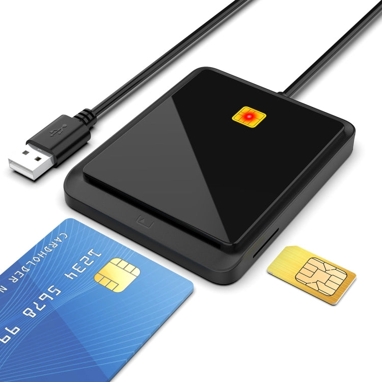 قارئ بطاقات Rocketek CR317 USB 2.0 لبطاقات SIM / ID / CAC ذكي 2 في 1