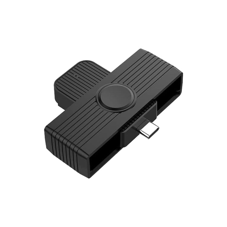 قارئ بطاقات ذكي Rocketek CR318-C من نوع Type-C لبطاقات Smart Card / SIM / ID / CAC، Type-C