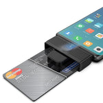 قارئ بطاقات ذكي Rocketek CR318-C من نوع Type-C لبطاقات Smart Card / SIM / ID / CAC، Type-C