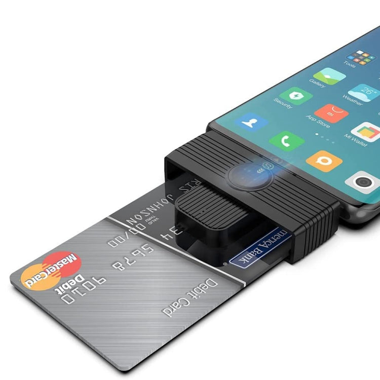 قارئ بطاقات ذكي Rocketek CR318-C من نوع Type-C لبطاقات Smart Card / SIM / ID / CAC، Type-C