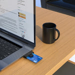 قارئ بطاقات ذكي Rocketek CR318-C من نوع Type-C لبطاقات Smart Card / SIM / ID / CAC، Type-C