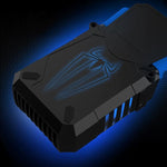 مروحة تبريد محمولة للابتوب Ice Troll 5 COOLCOLD، مبرد هواء قابل لتعديل السرعة، أداء عالي، تحكم AC 220V (أسود)
