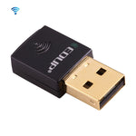 بطاقة شبكة واي فاي لاسلكية صغيرة EDUP EP-AC1619 USB بسرعة 600Mbps بتردد 2.4G / 5.8Ghz مزدوج النطاق 150M+433M للكمبيوتر المحمول / اللابتوب / الكمبيوتر، EP-AC1619 600Mbps (أبيض)، EP-AC1619 600Mbps (أسود)