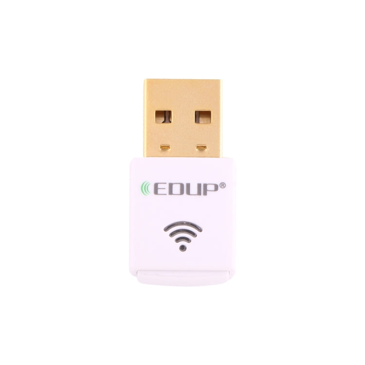 بطاقة شبكة واي فاي لاسلكية صغيرة EDUP EP-AC1619 USB بسرعة 600Mbps بتردد 2.4G / 5.8Ghz مزدوج النطاق 150M+433M للكمبيوتر المحمول / اللابتوب / الكمبيوتر، EP-AC1619 600Mbps (أبيض)، EP-AC1619 600Mbps (أسود)
