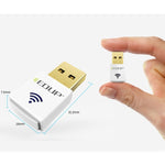 بطاقة شبكة واي فاي لاسلكية صغيرة EDUP EP-AC1619 USB بسرعة 600Mbps بتردد 2.4G / 5.8Ghz مزدوج النطاق 150M+433M للكمبيوتر المحمول / اللابتوب / الكمبيوتر، EP-AC1619 600Mbps (أبيض)، EP-AC1619 600Mbps (أسود)