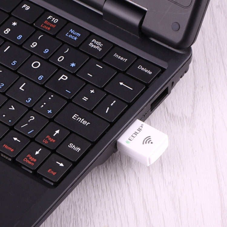 بطاقة شبكة واي فاي لاسلكية صغيرة EDUP EP-AC1619 USB بسرعة 600Mbps بتردد 2.4G / 5.8Ghz مزدوج النطاق 150M+433M للكمبيوتر المحمول / اللابتوب / الكمبيوتر، EP-AC1619 600Mbps (أبيض)، EP-AC1619 600Mbps (أسود)