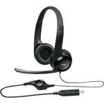 Logitech H390 USB Wired Headset Stereo Headphones with Noise-Cancelling Microphone