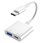 محول كاميرا S-211 2 في 1 USB-C / Type-C ذكر إلى Type-C + USB أنثى، S-211