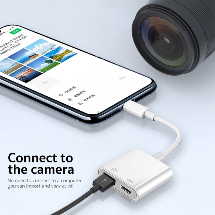 محول كاميرا S-211 2 في 1 USB-C / Type-C ذكر إلى Type-C + USB أنثى، S-211