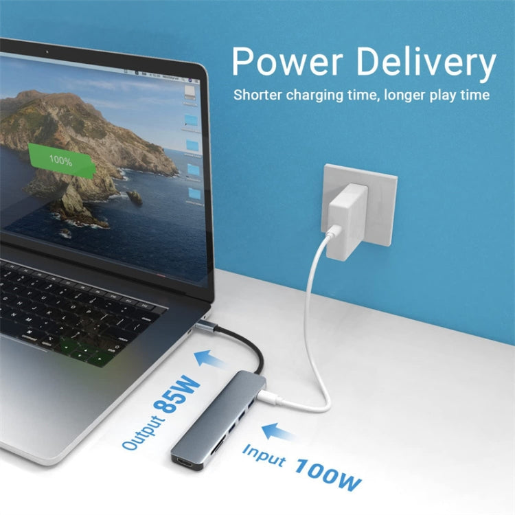 محطة إرساء USB-C / Type-C 7 في 1، 7 في 1