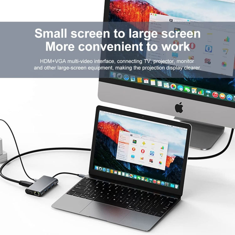 محول محطة إرساء USB BYL-2111 7 في 1 USB-C / Type-C إلى USB، BYL-2111