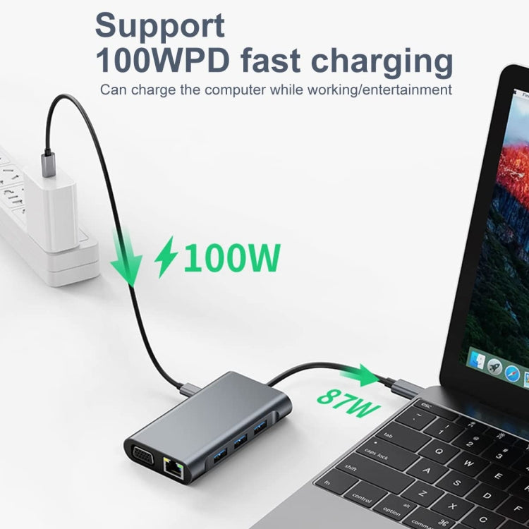 محول محطة إرساء USB BYL-2111 7 في 1 USB-C / Type-C إلى USB، BYL-2111