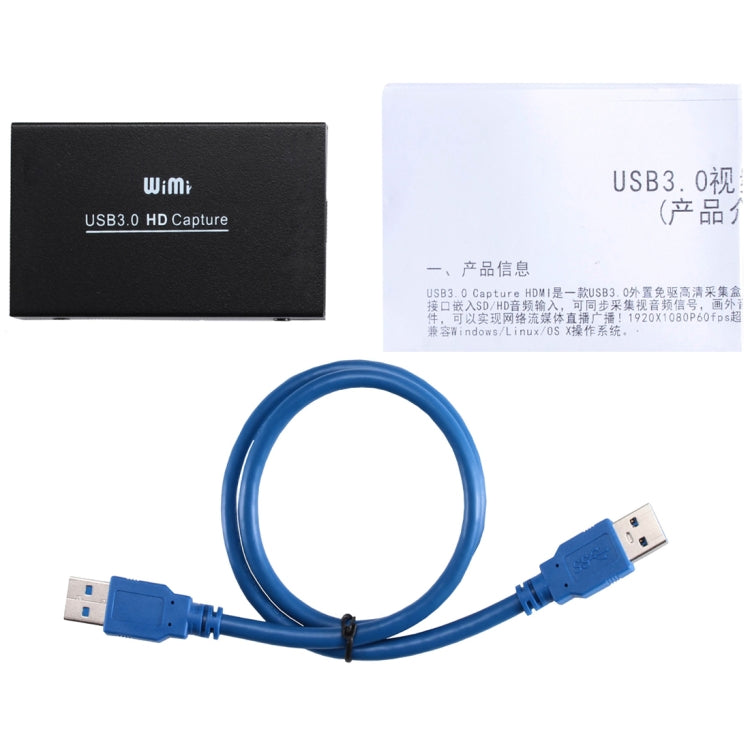 جهاز التقاط فيديو USB 3.0 HDMI 1080P WIMI EC288، صندوق البث، لا حاجة لتثبيت برنامج تشغيل