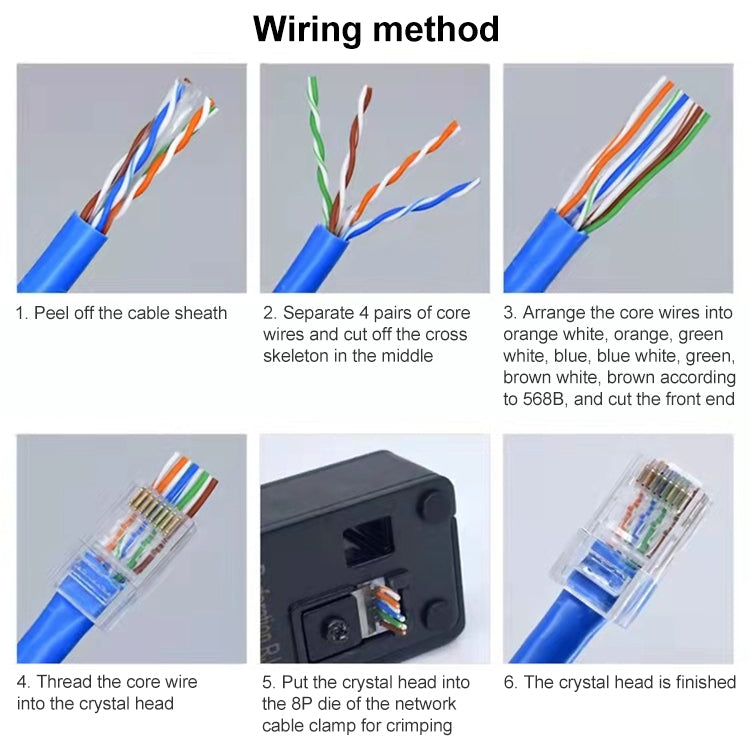 100 قطعة / عبوة موصل RJ45 كابل Cat5e غير محمي مع تمرير مباشر، ذهبي: 3 ميكرون، Cat5e غير محمي مع تمرير مباشر