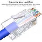 100 قطعة / عبوة موصل RJ45 كابل Cat5e غير محمي مع تمرير مباشر، ذهبي: 3 ميكرون، Cat5e غير محمي مع تمرير مباشر