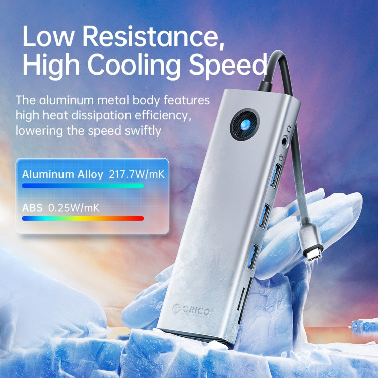 محطة إرساء متعددة الوظائف ORICO PW11-8PC من Type-C / USB-C 8 في 1 بسرعة 5 جيجابت في الثانية، PW11-8PC