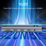 محطة إرساء متعددة الوظائف ORICO PW11-8PC من Type-C / USB-C 8 في 1 بسرعة 5 جيجابت في الثانية، PW11-8PC