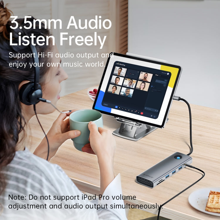 محطة إرساء متعددة الوظائف ORICO PW11-8PC من Type-C / USB-C 8 في 1 بسرعة 5 جيجابت في الثانية، PW11-8PC