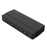 موزع USB 3.0 من ORICO H7928-U3 من مادة ABS مع 7 منافذ وكابل بطول 1 متر، USB 3.0