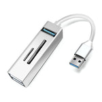 محول موزع USB3.0 5 في 1 15101 إلى 3 منافذ USB + قارئ بطاقات SD / TF، USB3.0