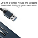 محول موزع USB3.0 5 في 1 15101 إلى 3 منافذ USB + قارئ بطاقات SD / TF، USB3.0