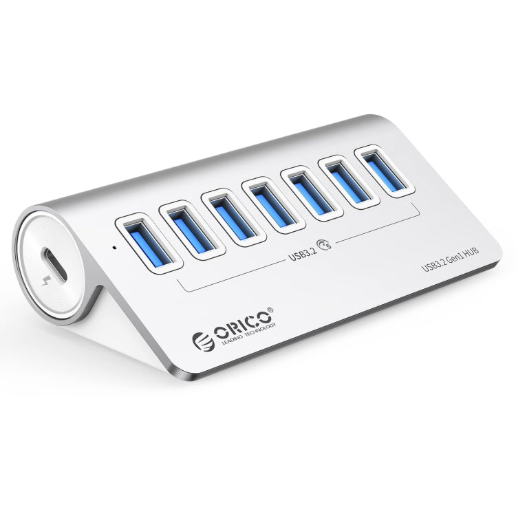 موزع USB 3.2 Gen1 من ORICO M3U7 من سبيكة الألمنيوم مع 7 منافذ وكابل بطول 1 متر، M3U7 1m