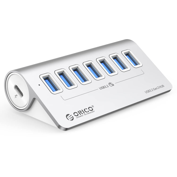 موزع USB 3.2 Gen2 من ORICO M3U7-G2 من سبيكة الألمنيوم مع 7 منافذ وكابل بطول 1 متر، M3U7-G2 1m