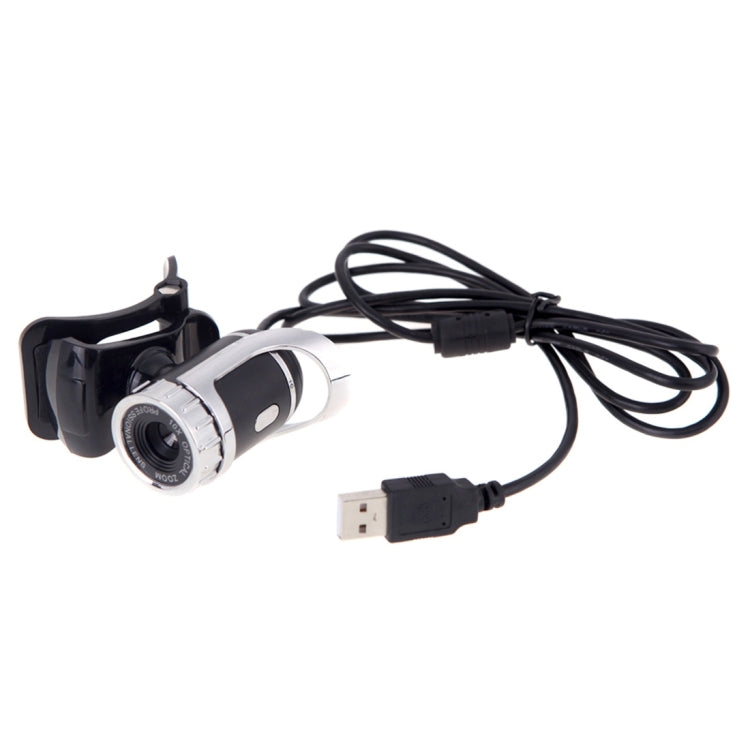 كاميرا ويب A859 بدقة 480 بكسل 360 درجة USB 2.0 مع ميكروفون لامتصاص الصوت للكمبيوتر المحمول، طول الكابل: 1.4 متر