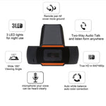 كاميرا ويب A870 بدقة 480 بكسل 360 درجة USB 2.0 مع ميكروفون للاستخدام مع سكايب للكمبيوتر المحمول، طول الكابل: 1.4 متر، A870 (برتقالي)، A870 (أسود)