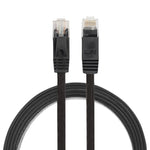 كابل شبكة إيثرنت LAN مسطح فائق النحافة CAT6 بطول 1 متر، كابل تصحيح RJ45، الطول: 1 متر