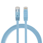 كابل شبكة إيثرنت LAN مسطح فائق النحافة CAT6 بطول 1 متر، كابل تصحيح RJ45، الطول: 1 متر