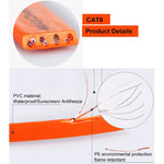 كابل شبكة إيثرنت LAN مسطح فائق النحافة CAT6 بطول 3 متر، كابل تصحيح RJ45، الطول: 3 متر