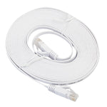 كابل شبكة إيثرنت LAN مسطح فائق النحافة CAT6 بطول 5م، وصلة RJ45، الطول: 5م