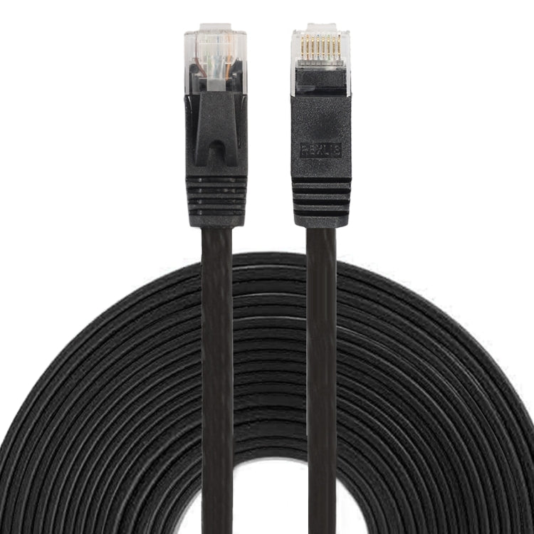كابل شبكة إيثرنت LAN مسطح فائق النحافة CAT6 بطول 10 متر، كابل تصحيح RJ45، الطول: 10 متر