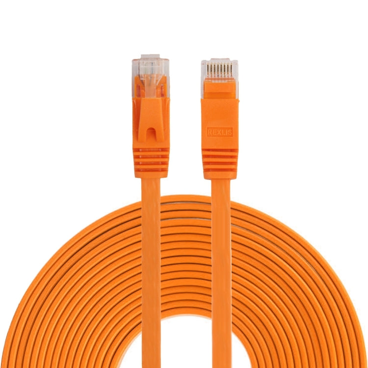 كابل شبكة إيثرنت LAN مسطح فائق النحافة CAT6 بطول 10 متر، كابل تصحيح RJ45، الطول: 10 متر