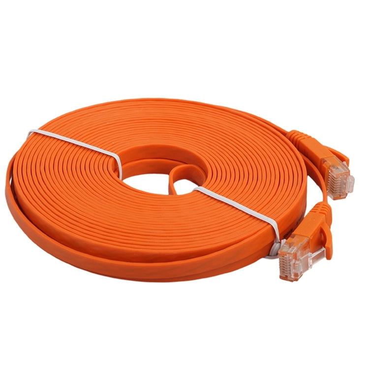 كابل شبكة إيثرنت LAN مسطح فائق النحافة CAT6 بطول 10 متر، كابل تصحيح RJ45، الطول: 10 متر