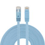 كابل شبكة إيثرنت LAN مسطح فائق النحافة CAT6 بطول 10 متر، كابل تصحيح RJ45، الطول: 10 متر
