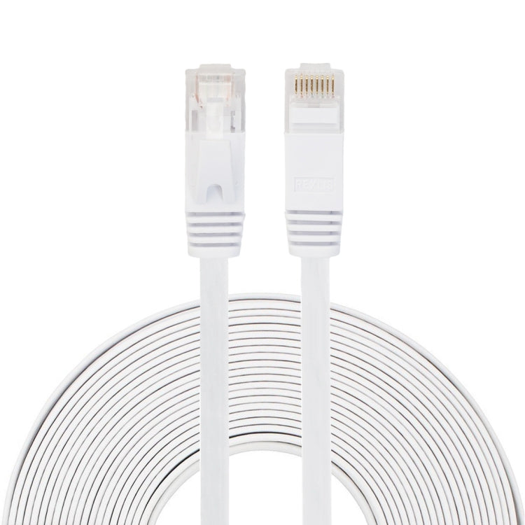 كابل شبكة إيثرنت LAN مسطح فائق النحافة CAT6 بطول 10 متر، كابل تصحيح RJ45، الطول: 10 متر