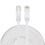 15m CAT6 Ultra-thin Flat Ethernet Network LAN Cable, Patch Lead RJ45, Length: 15m