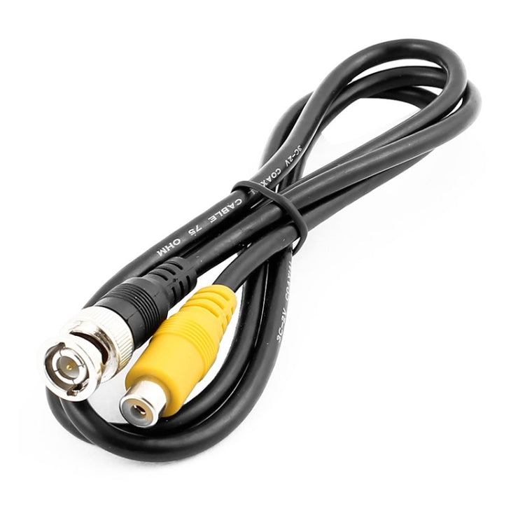 BNC Male To RCA Female Connection Cable Copper HD Video Coaxial Cable Monitoring Cable, Length: 1m, 1m